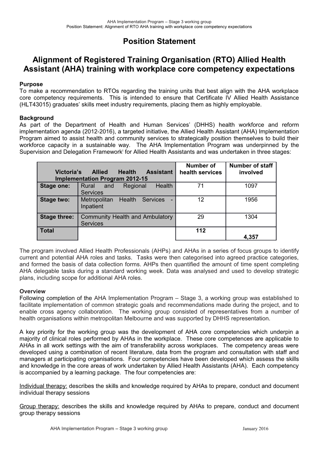 National Allied Health Advisors Committee