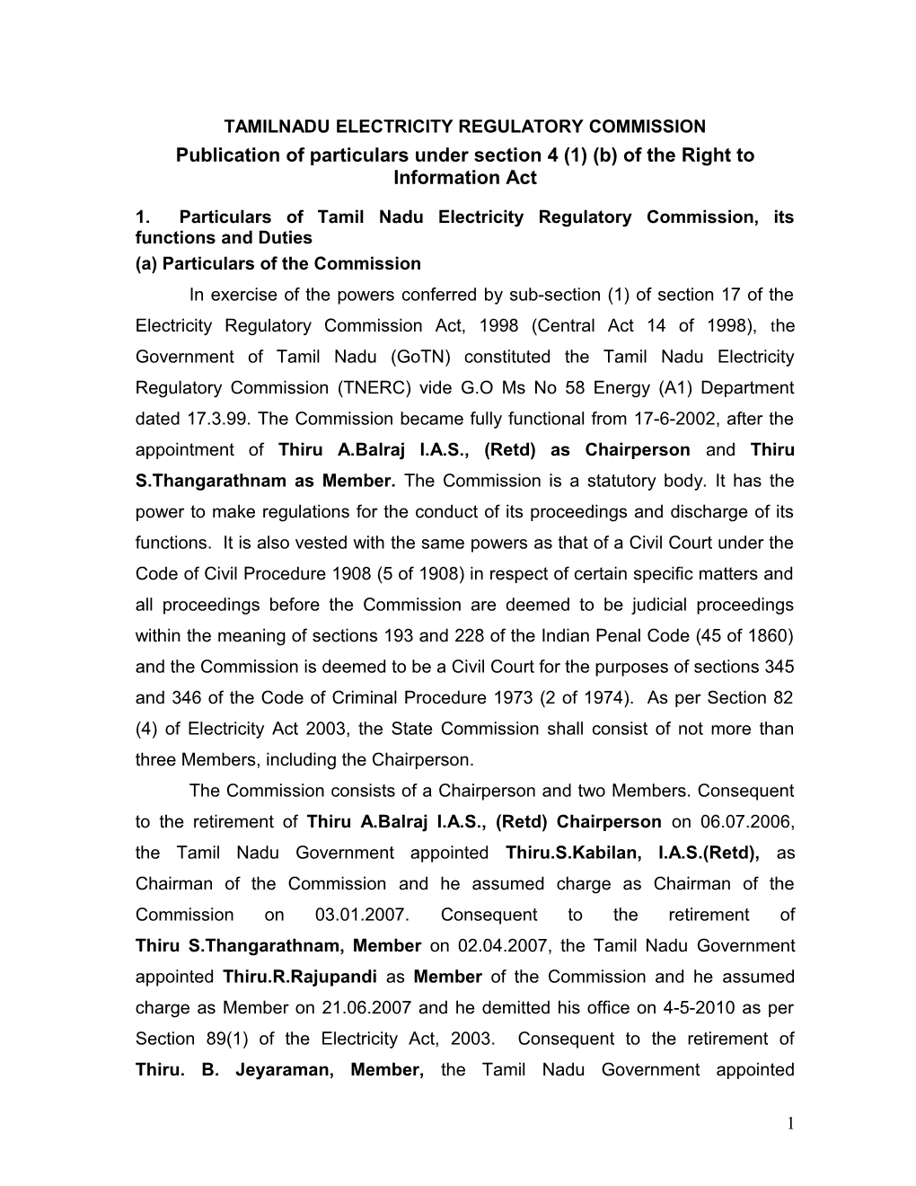 Tamilnadu Electricity Regulatory Commission