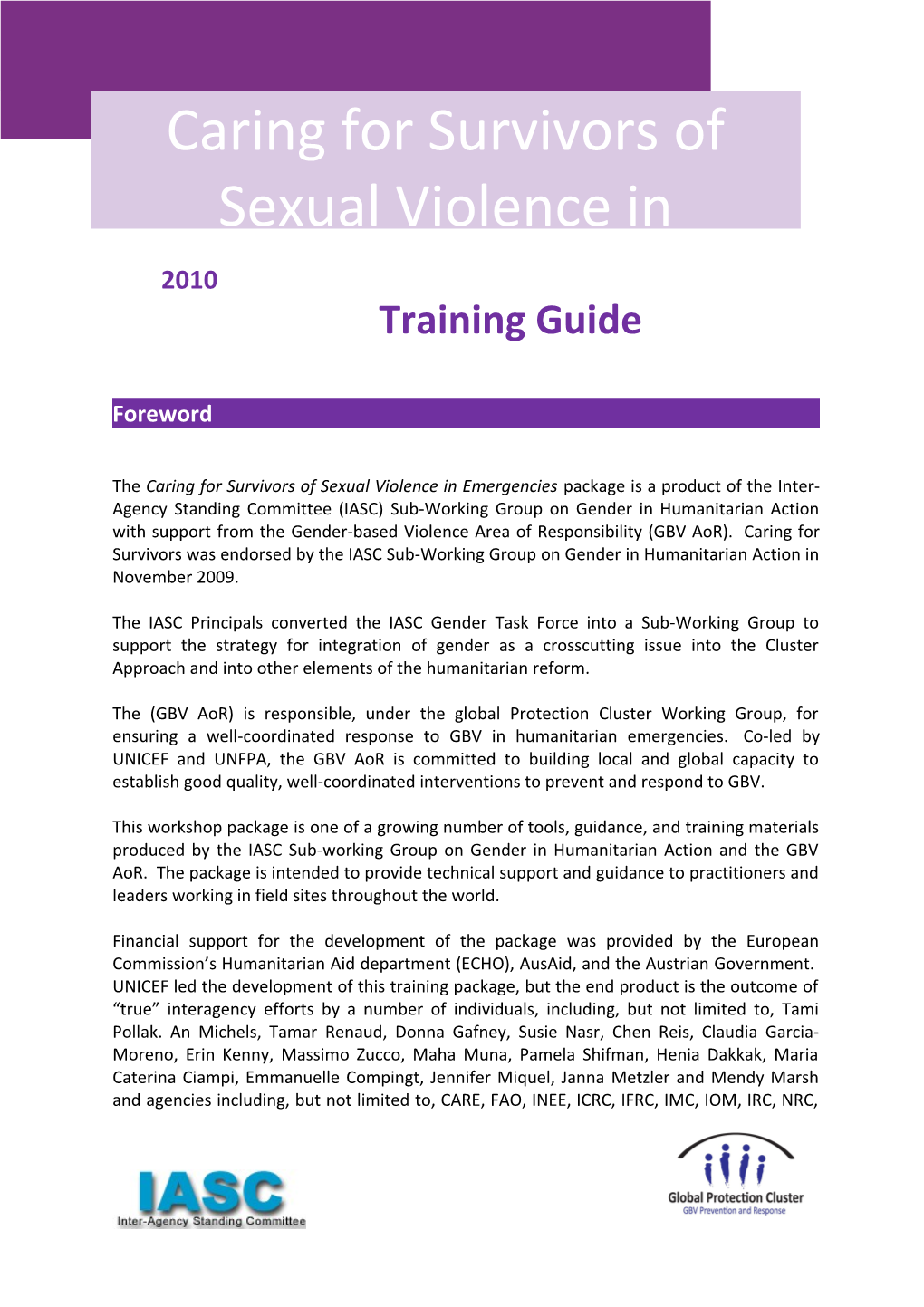 CFS Training Guide