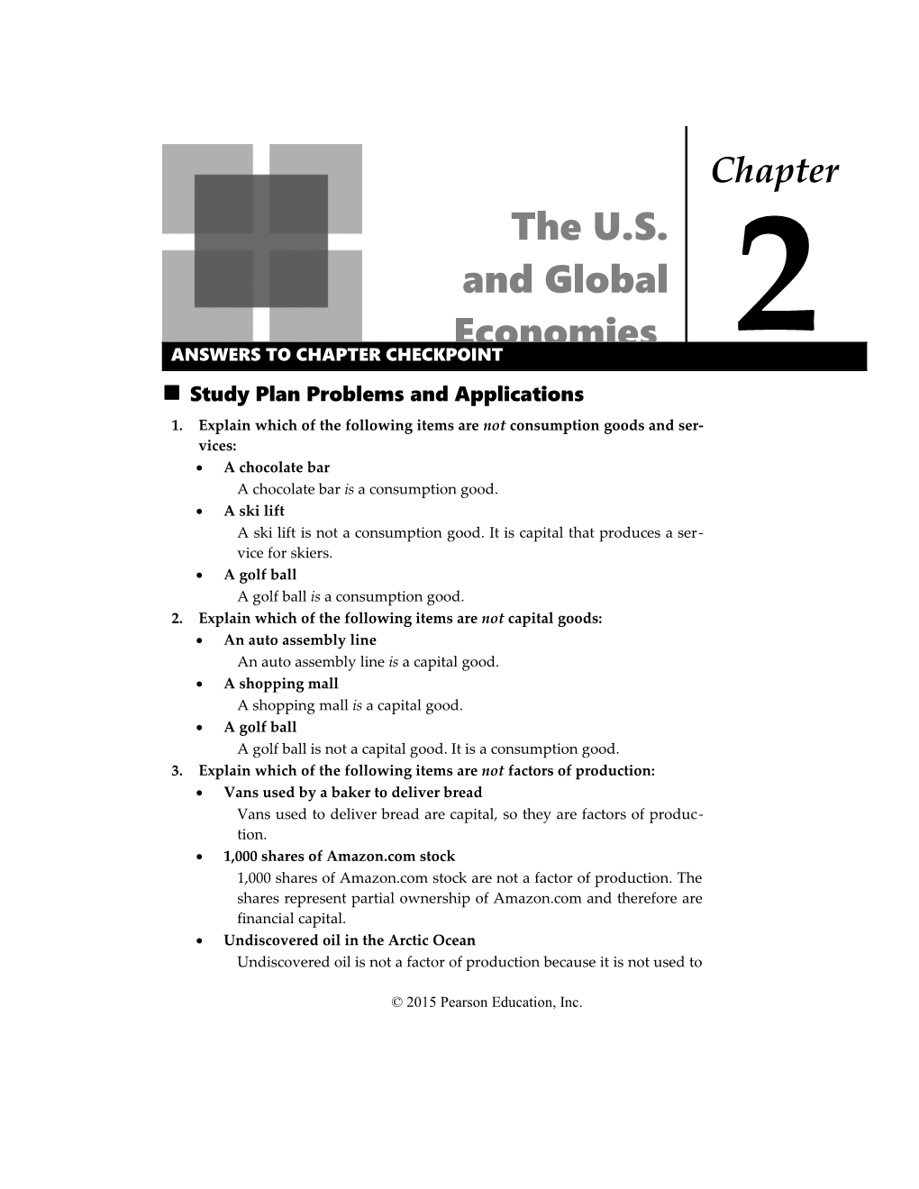 Chapter 2.The U.S. and Global Economies 1