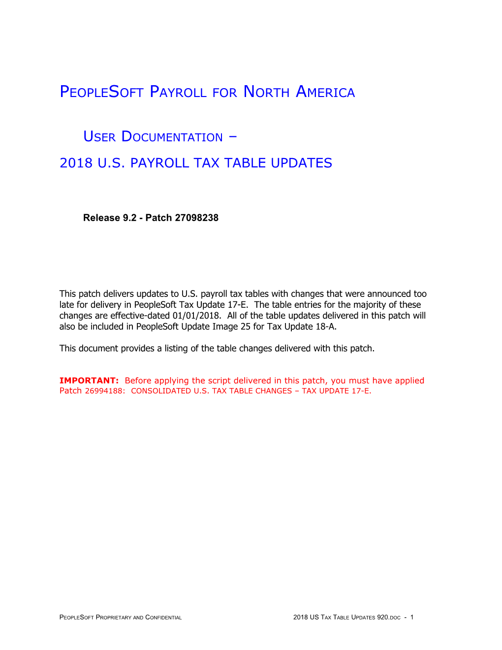 Peoplesoft Payroll for North Americauser Documentation