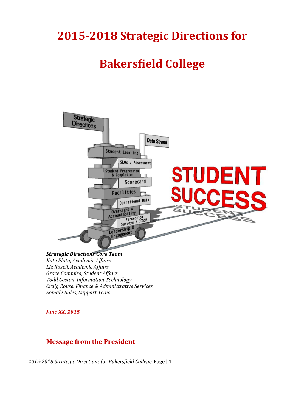 2015-2018 Strategic Directions for Bakersfield College
