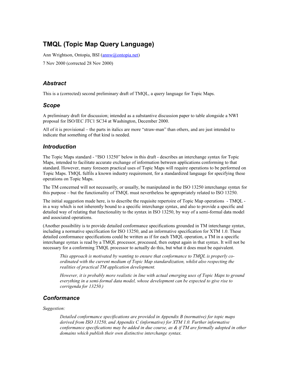 TMQL (Topic Map Query Language)