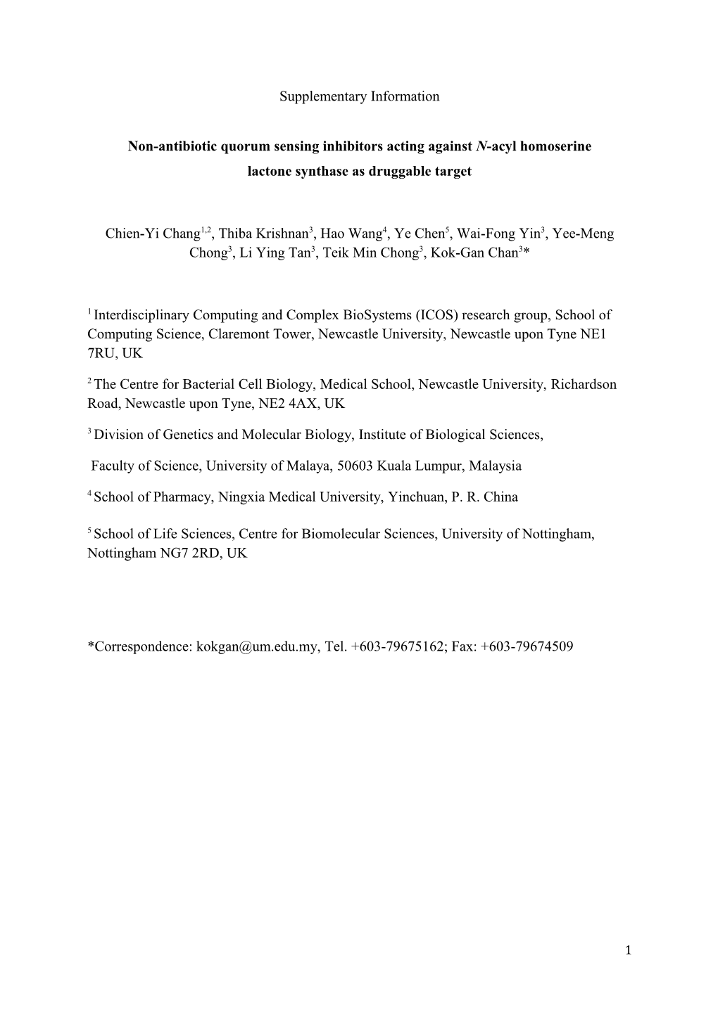 Non-Antibiotic Quorum Sensing Inhibitorsacting Against N-Acyl Homoserine