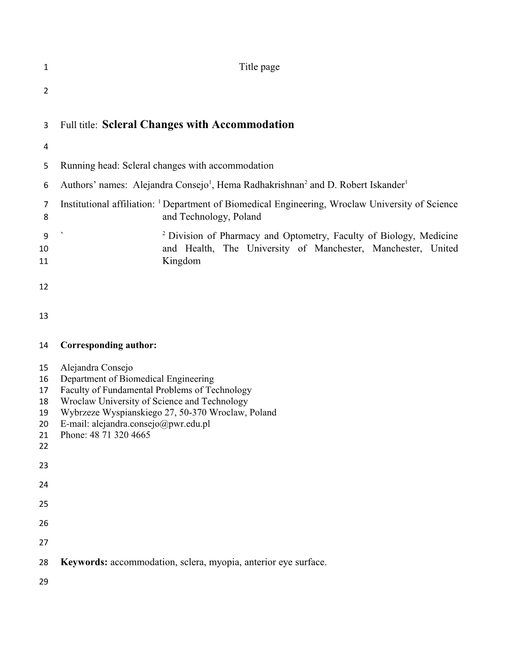 Full Title: Scleral Changes with Accommodation