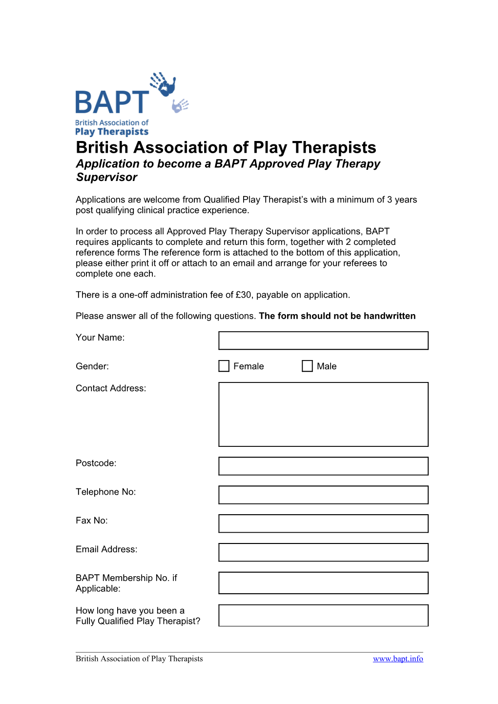 British Association of Play Therapists
