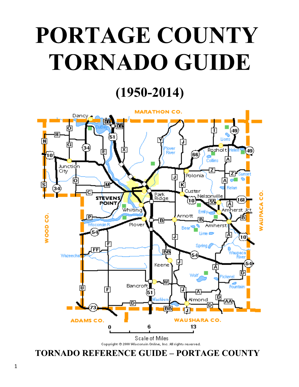 Tornado Reference Guide Portage County