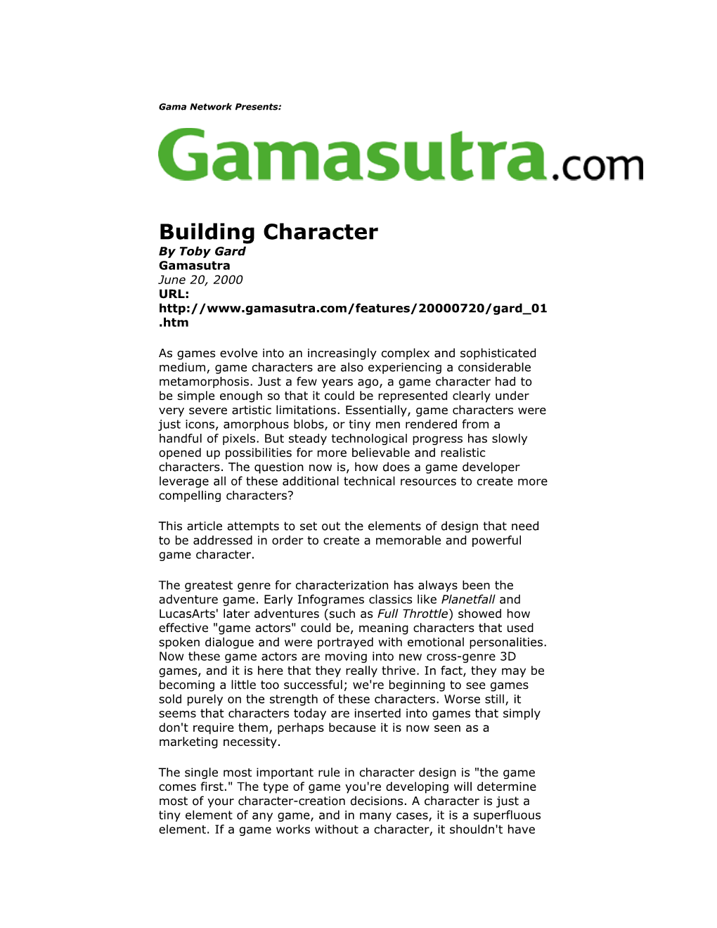 Gama Network Presents