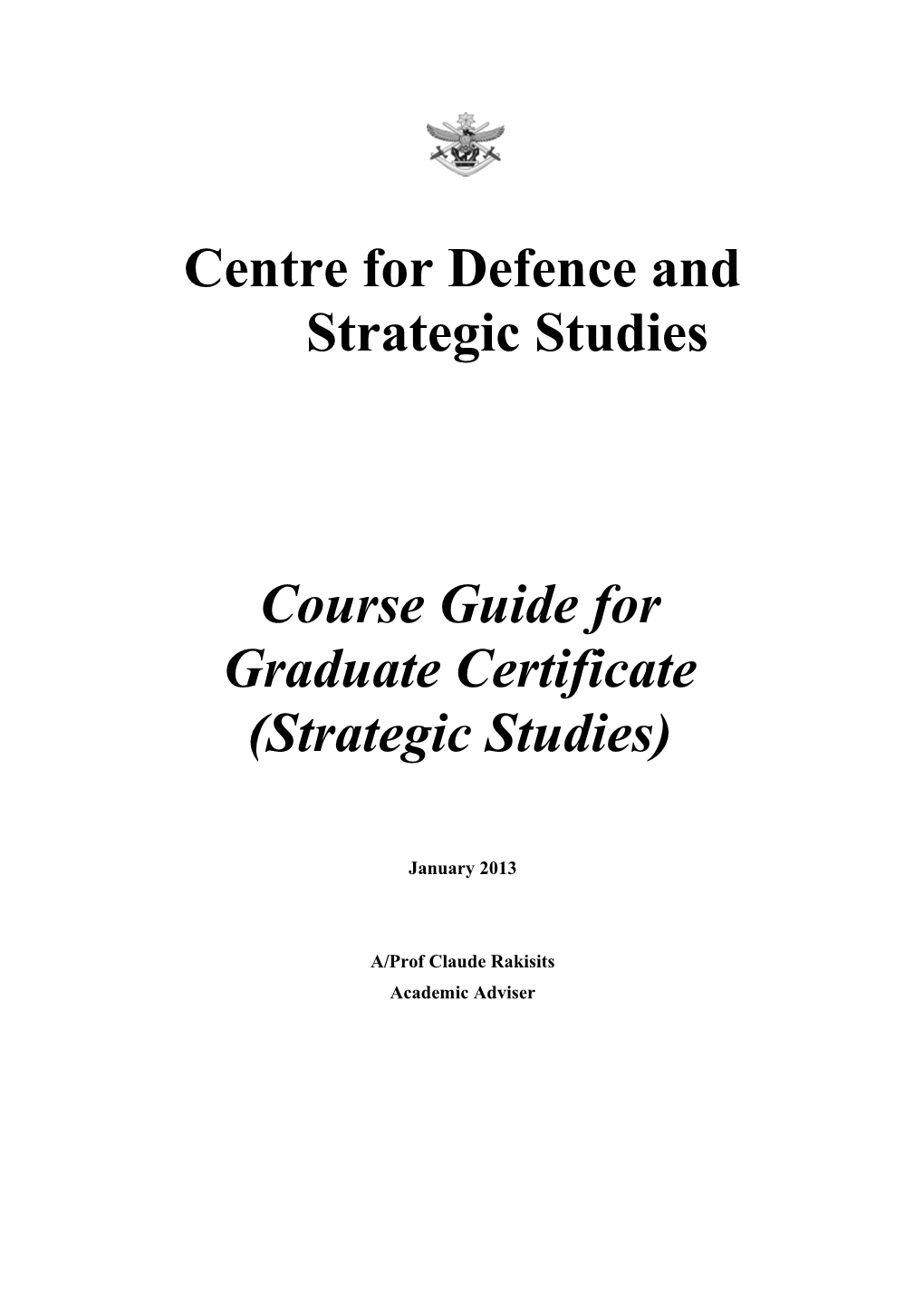 Centre for Defence and Strategic Studies