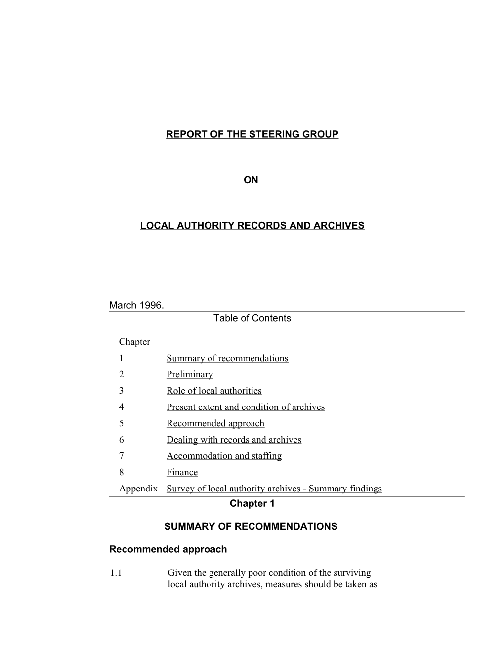 Report of the Steering Group on Local Authority Records and Archives