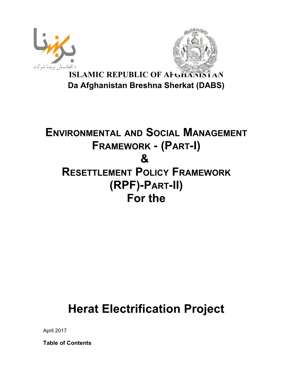 Appendix Vi: Environment and Social Safeguards Framework