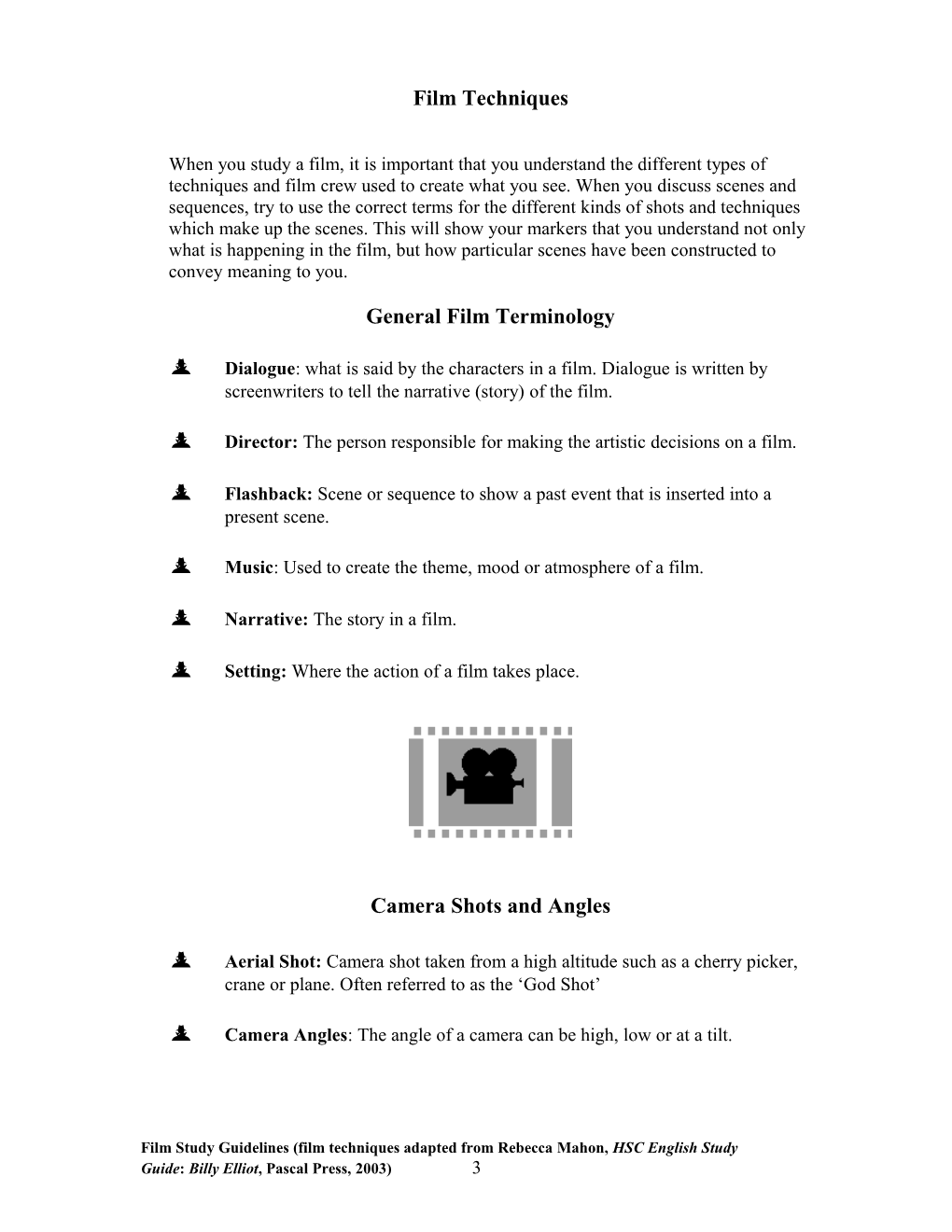 General Film Terminology