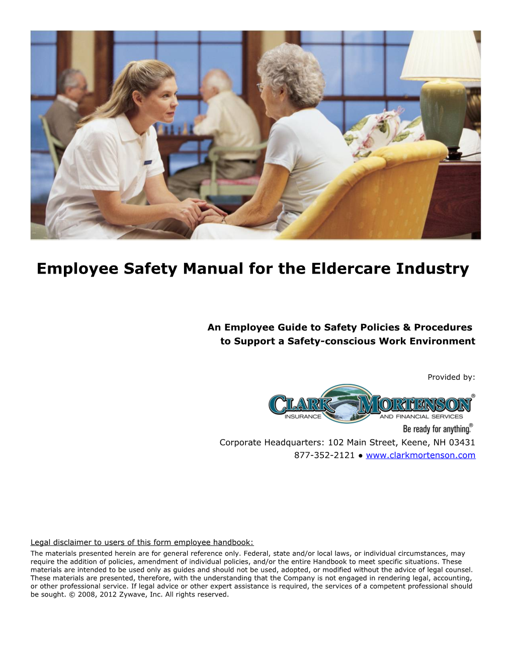 Employee Safety Manual for the Eldercare Industry