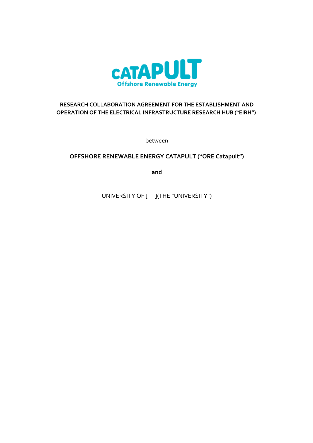 OFFSHORE RENEWABLE ENERGY CATAPULT ( ORE Catapult )