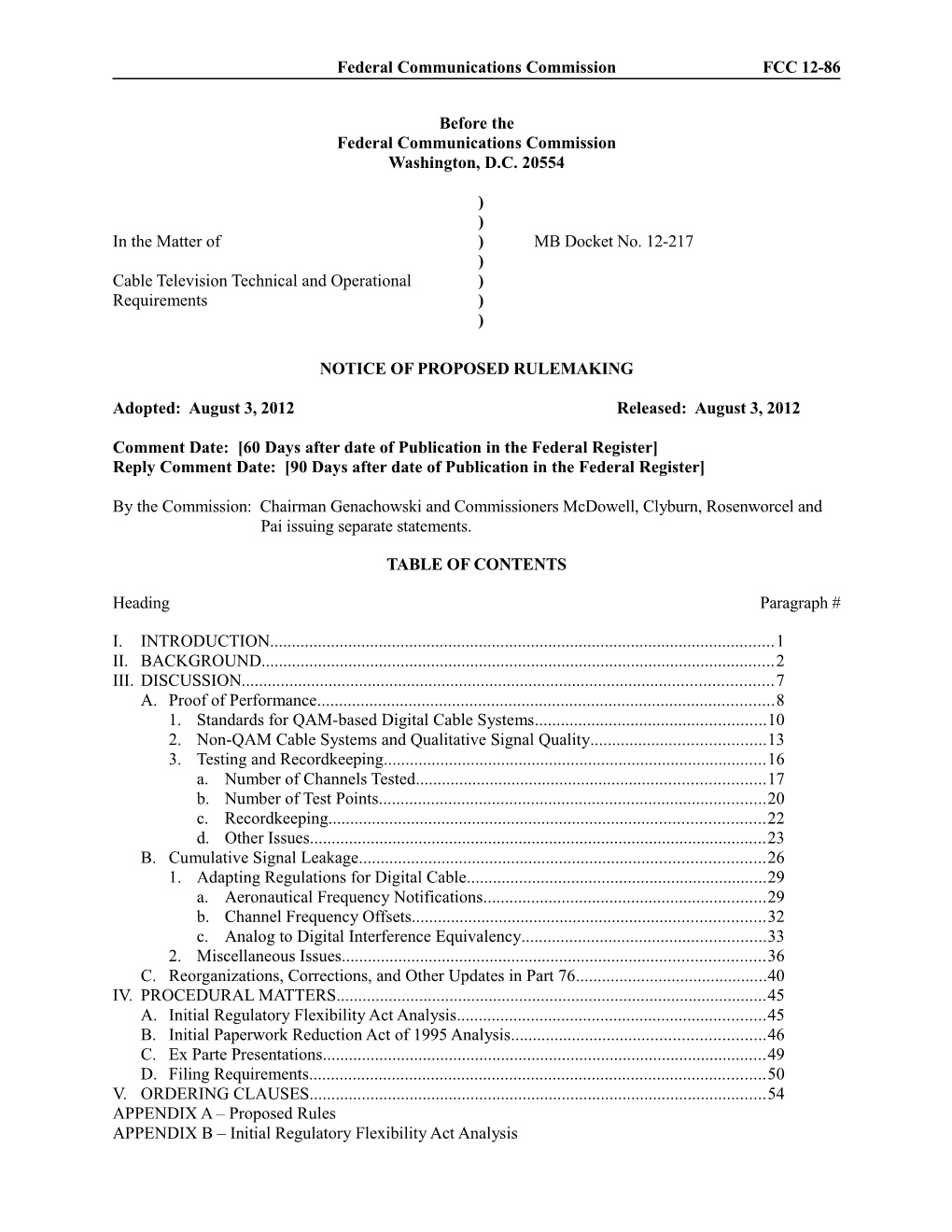 Federal Communications Commissionfcc 12-86