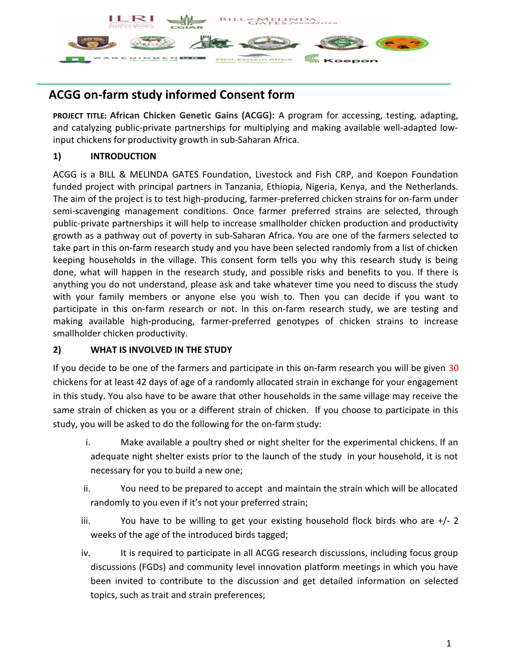 ACGG On-Farm Study Informed Consent Form