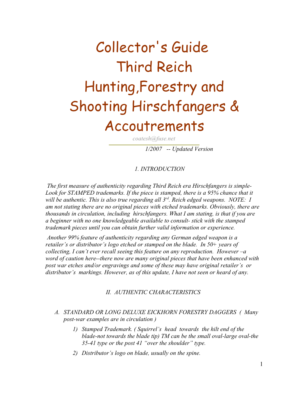 Third Reich Hunting,Forestry and Shooting Hirschfangers & Accoutrements