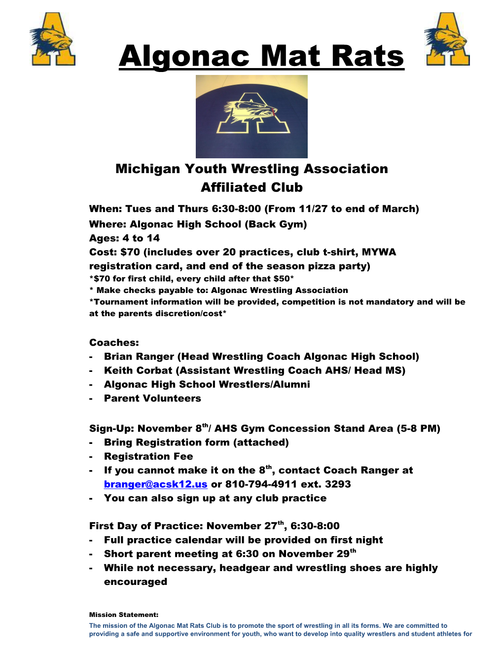 Michigan Youth Wrestling Association