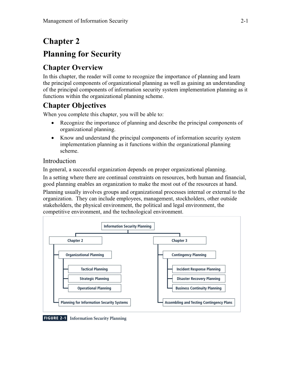 Planning for Security