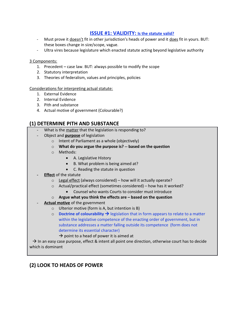 ISSUE #1: VALIDITY: Is the Statute Valid?