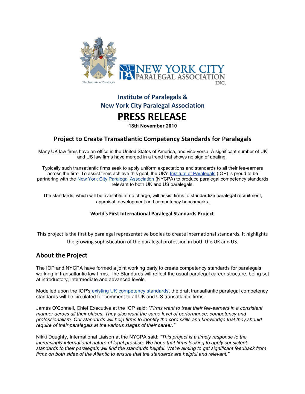 New York City Paralegal Association