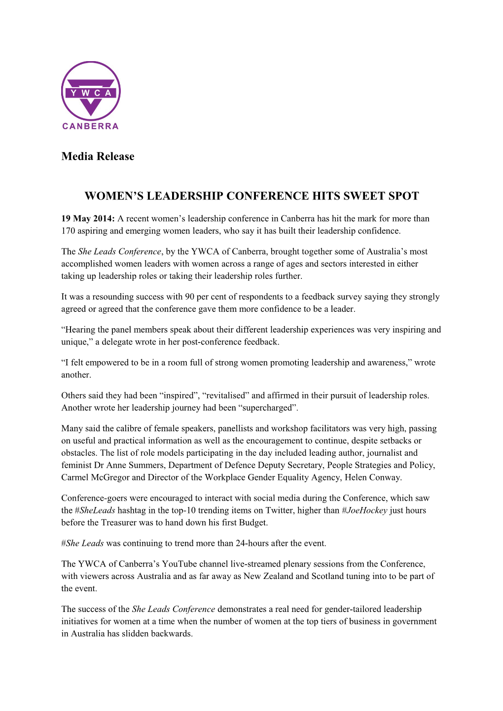 Women S Leadership Conference Hits Sweet Spot