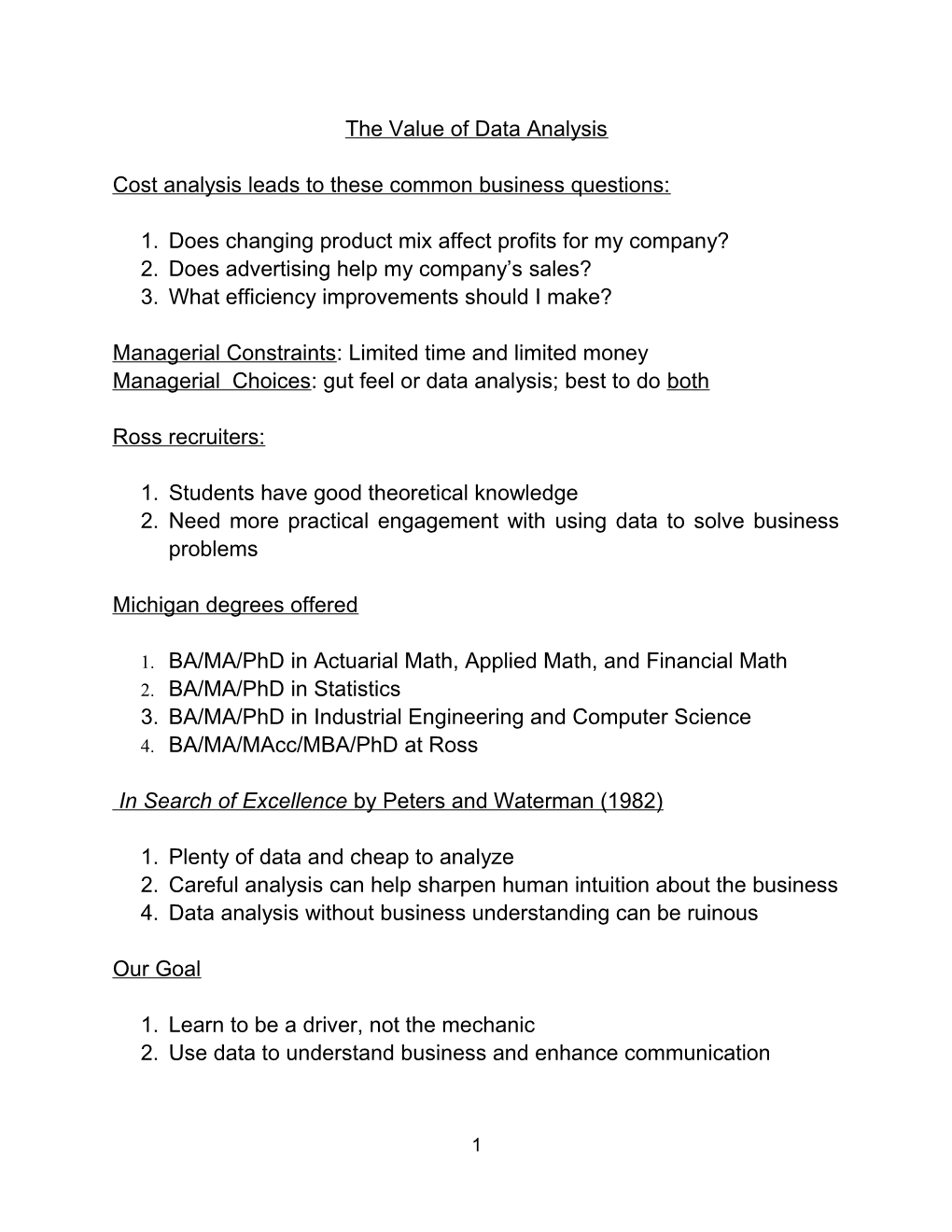 Cost Analysis Leads to These Common Business Questions