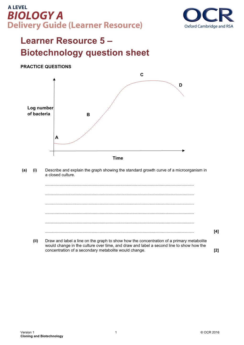 OCR a Level Biology a Level Learner Resource 5