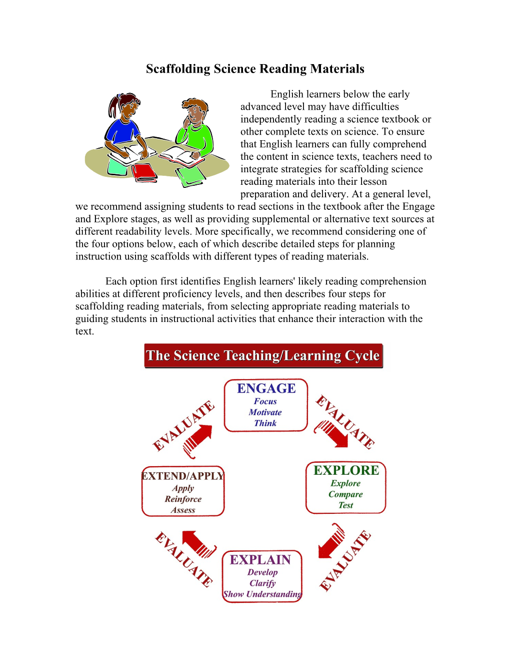 Continuum of Preparing to Read a Text