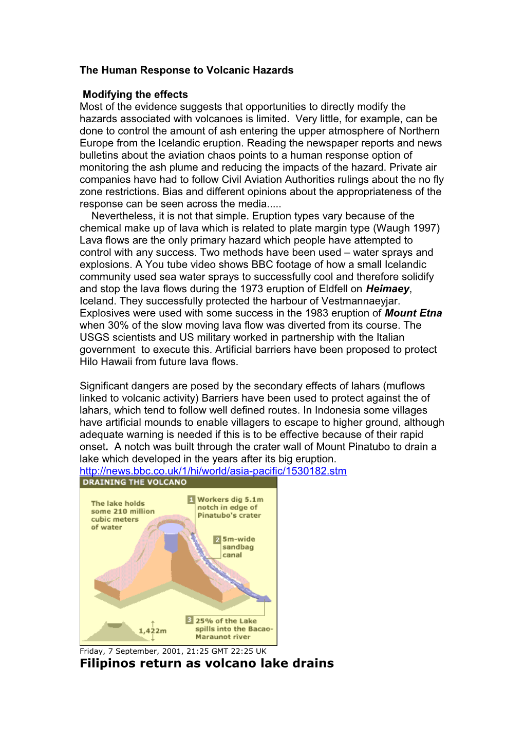 The Human Response to Volcanic Hazards