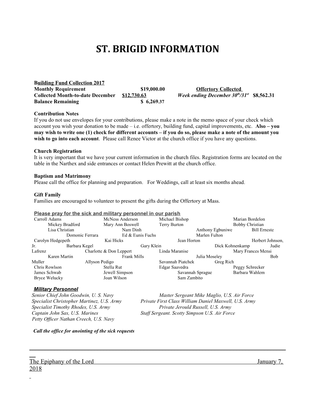 St. Brigid Information