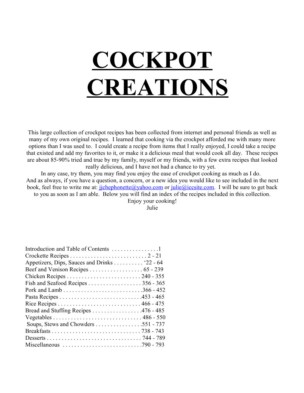 Crockette (Mini Crockpot) Recipes