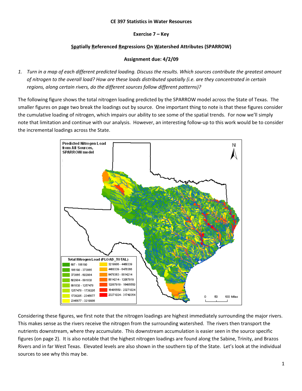 Spatially Referenced Regressions on Watershed Attributes (SPARROW)