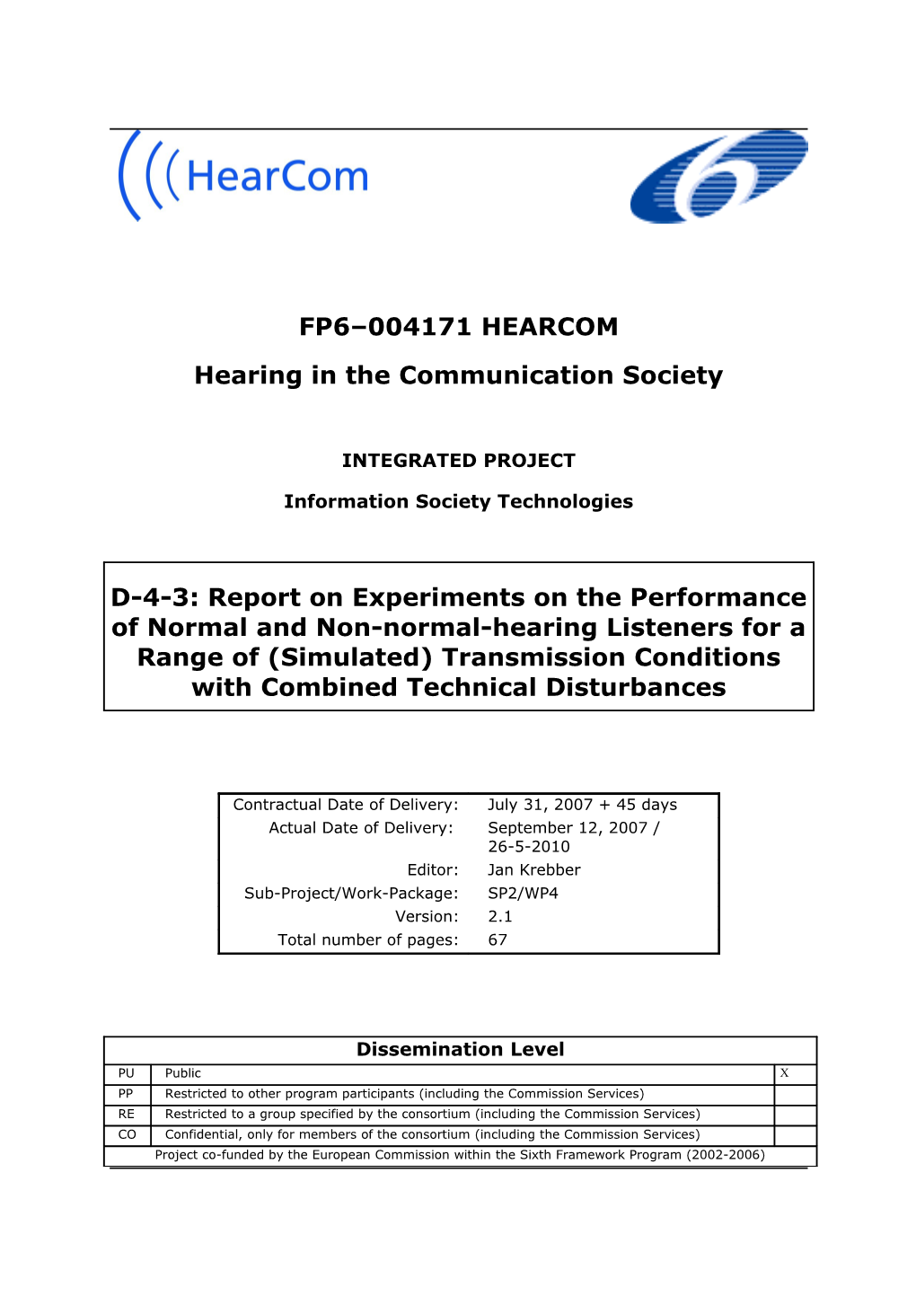 Hearing in the Communication Society