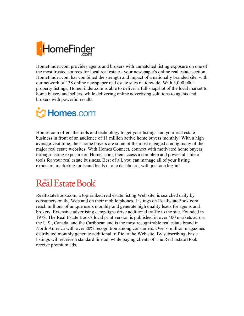 Homefinder.Com Provides Agents and Brokers with Unmatched Listing Exposure on One of The