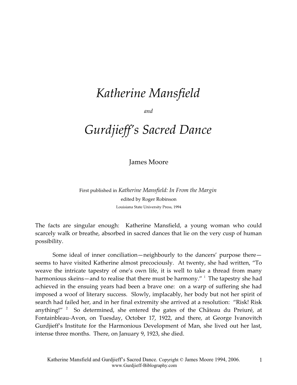 Gurdjieff S Sacred Dance