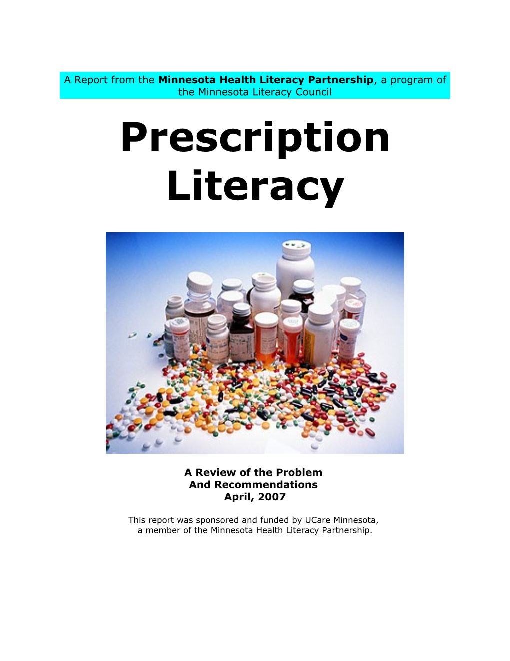 The Minnesota Health Literacy Partnership Presents