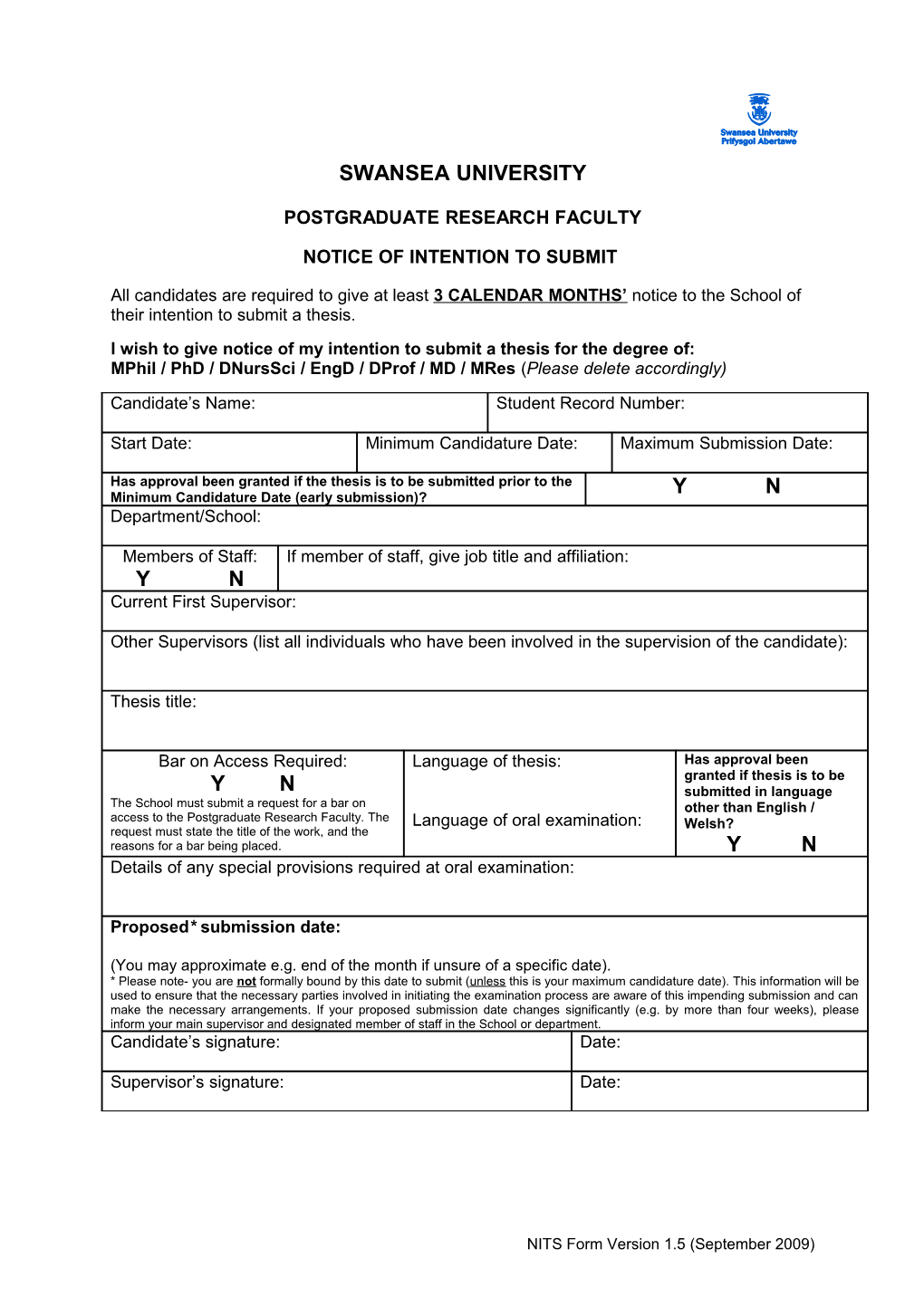 Postgraduate Research Faculty