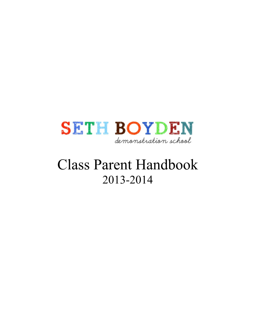 Class Parent Handbook