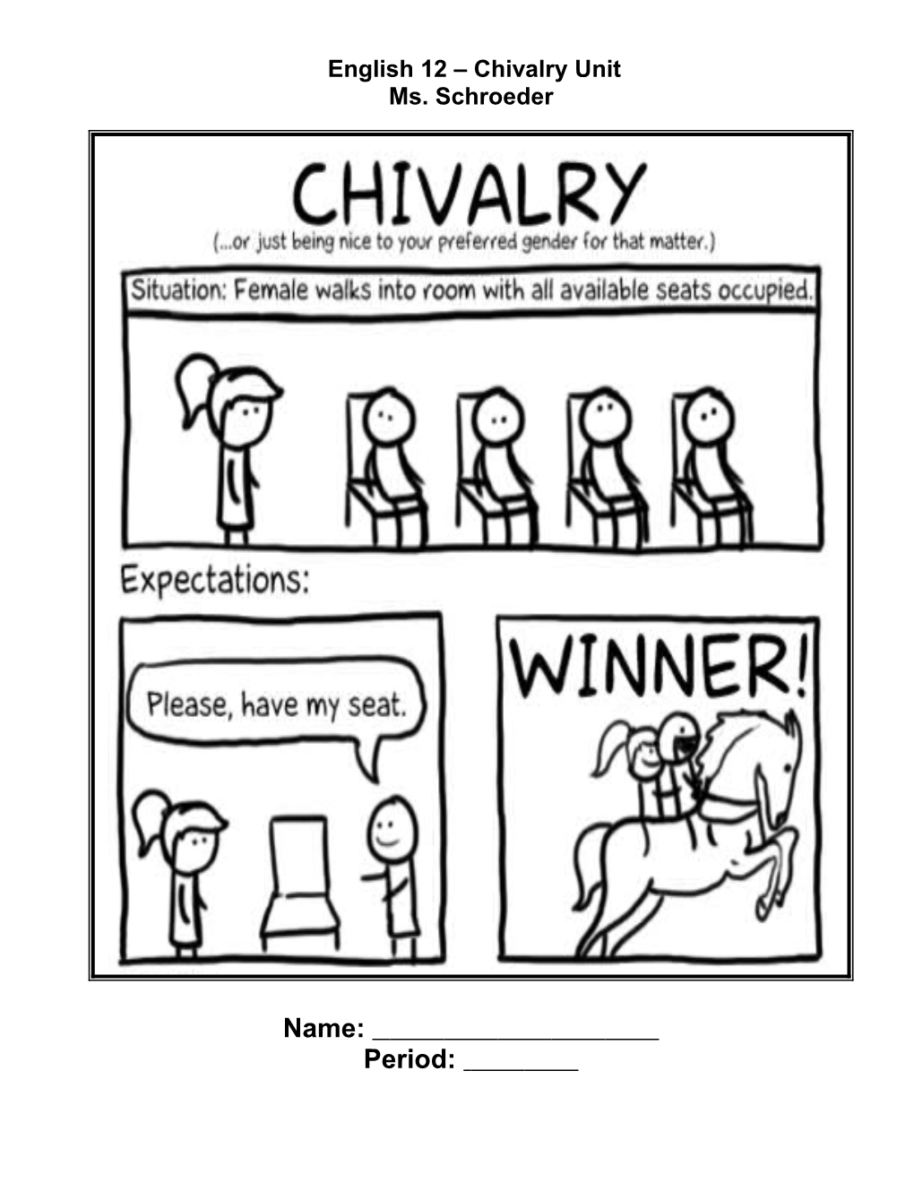 The Ten Commandments of the Code of Chivalry