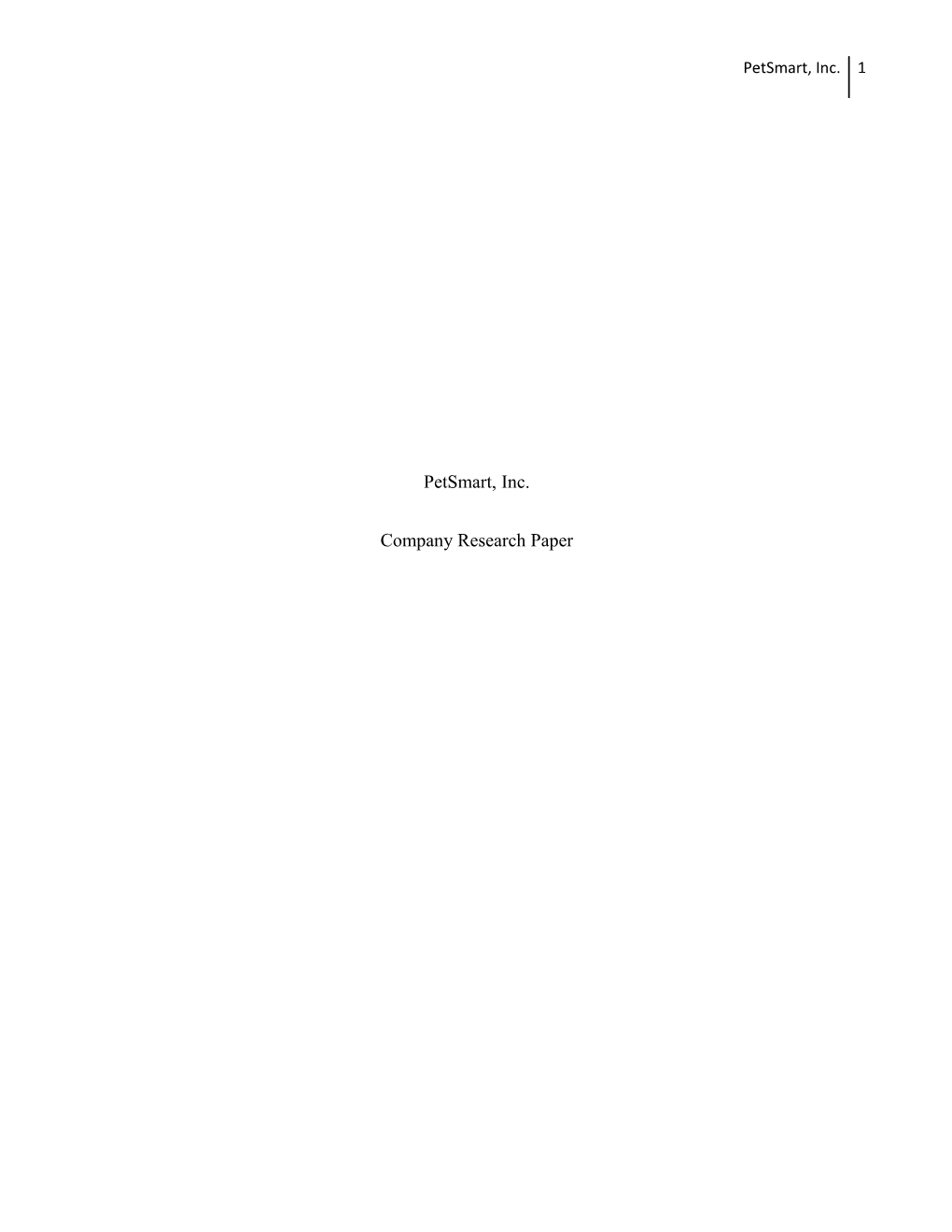 Company Research Paper