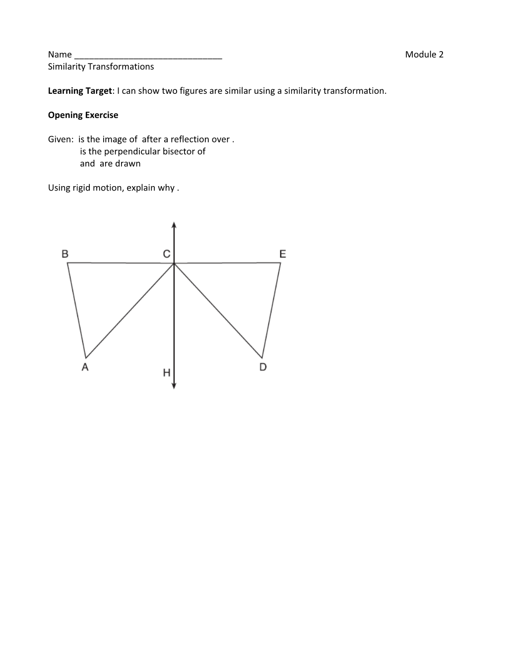 Learning Target: I Can Show Two Figures Are Similar Using a Similarity Transformation