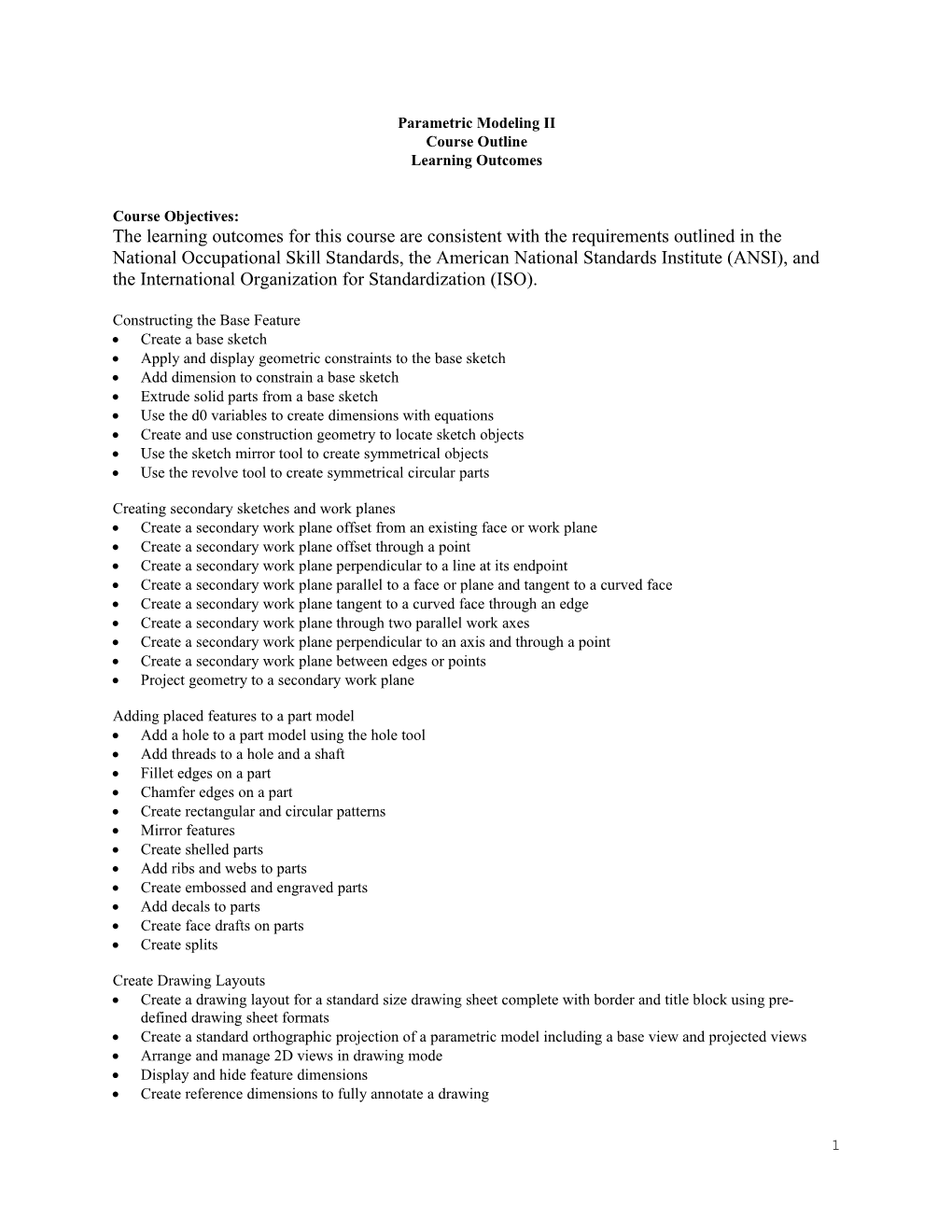 Introduction to Computer Aided Drafting