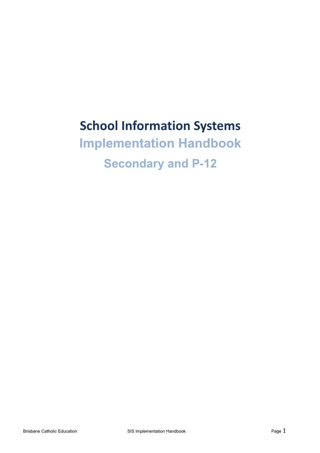 School Implementation Handbook