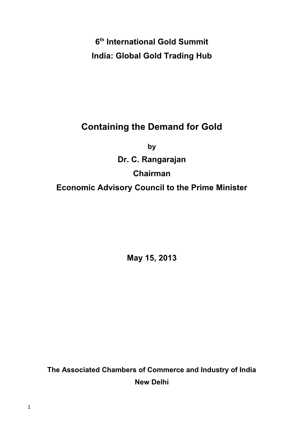 India: Global Gold Trading Hub