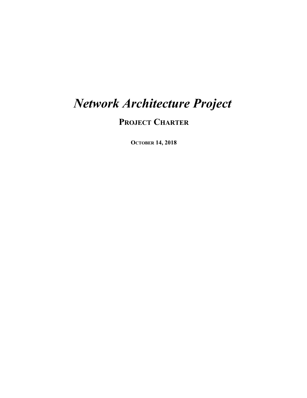 Network Architecture Project