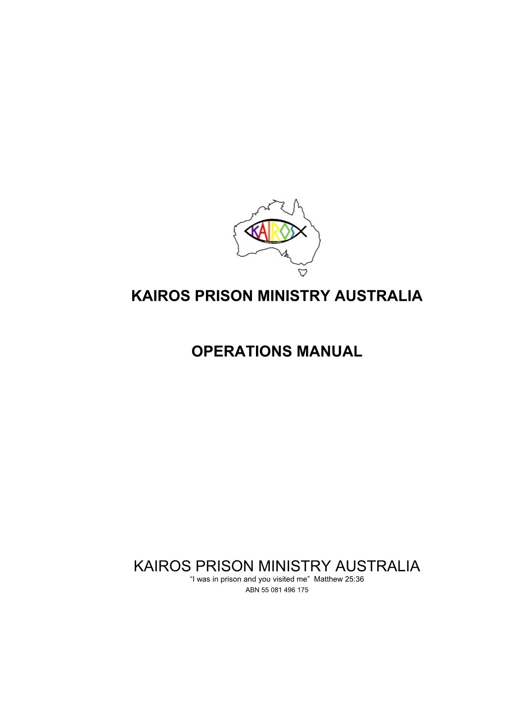 Kairos Prison Ministry Australia