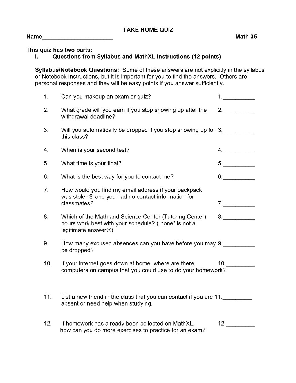 Xercise 7-1: Assessing Your Perceptual