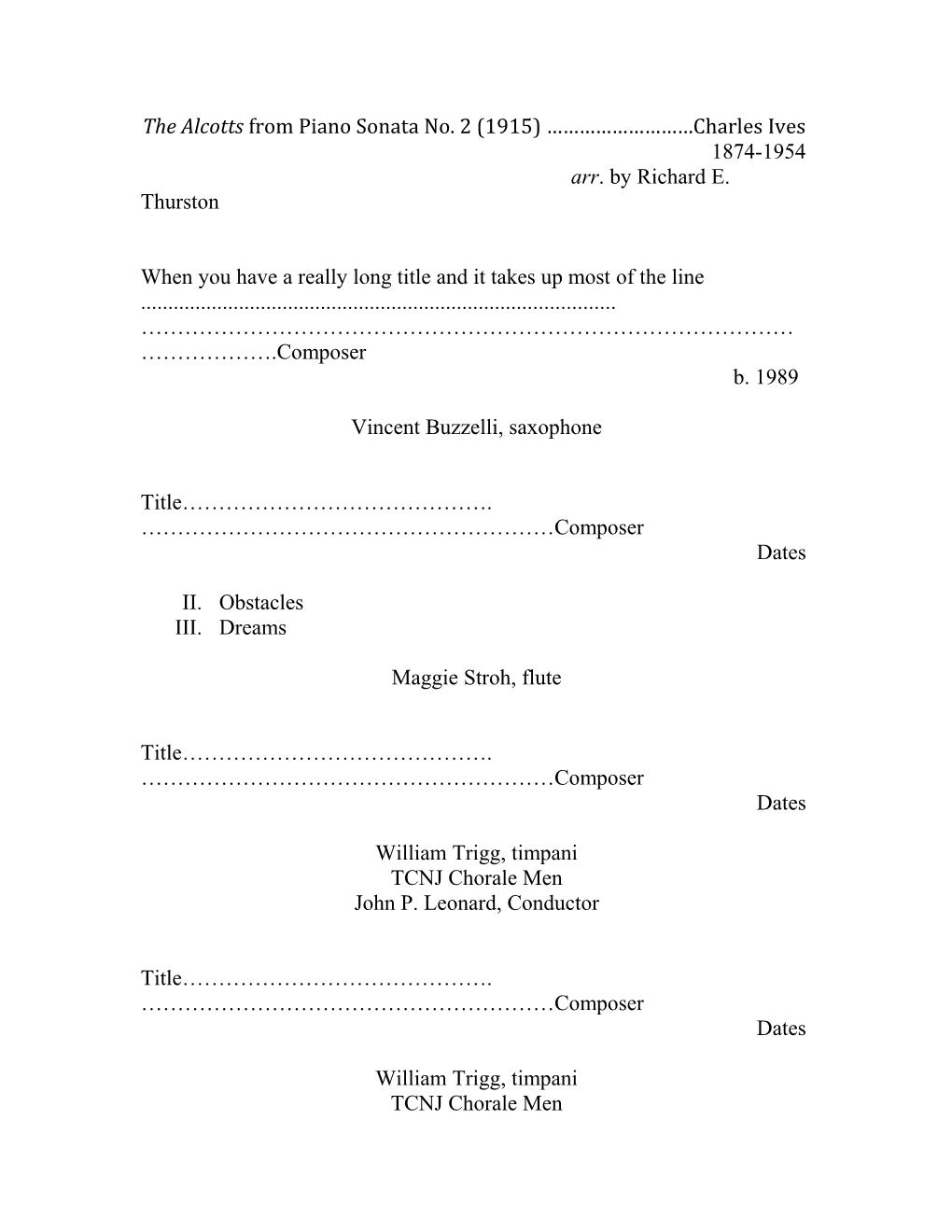 The Alcottsfrom Piano Sonata No. 2 (1915) Charles Ives