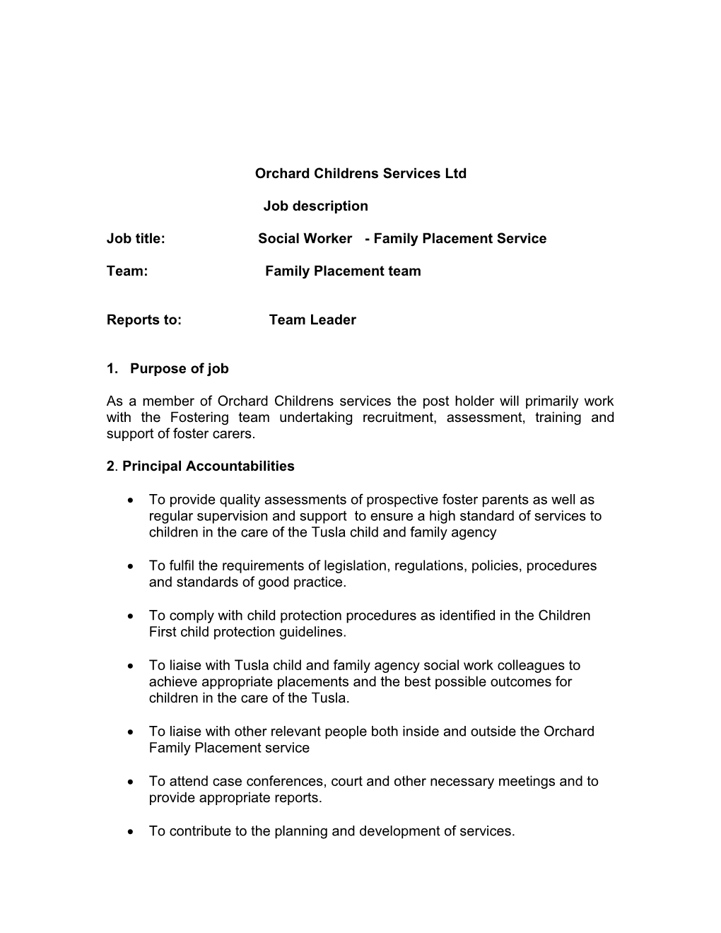 Orchard Childrens Services Ltd